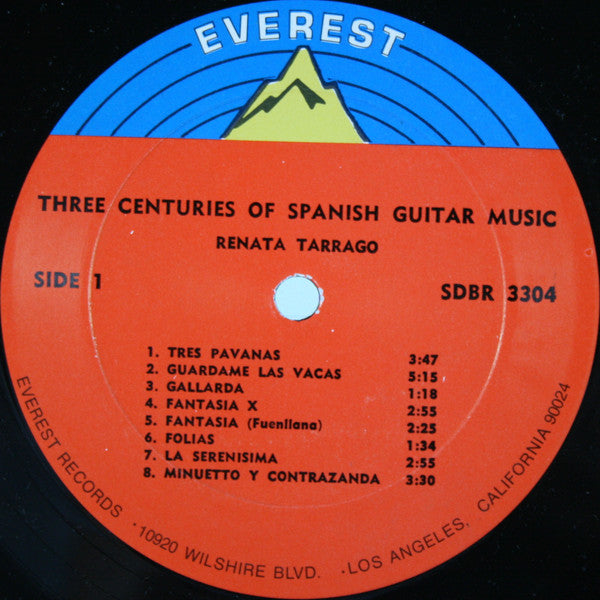 Renata Tarragó : Three Centuries Of Spanish Guitar Music (LP, Dol)