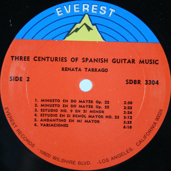 Renata Tarragó : Three Centuries Of Spanish Guitar Music (LP, Dol)