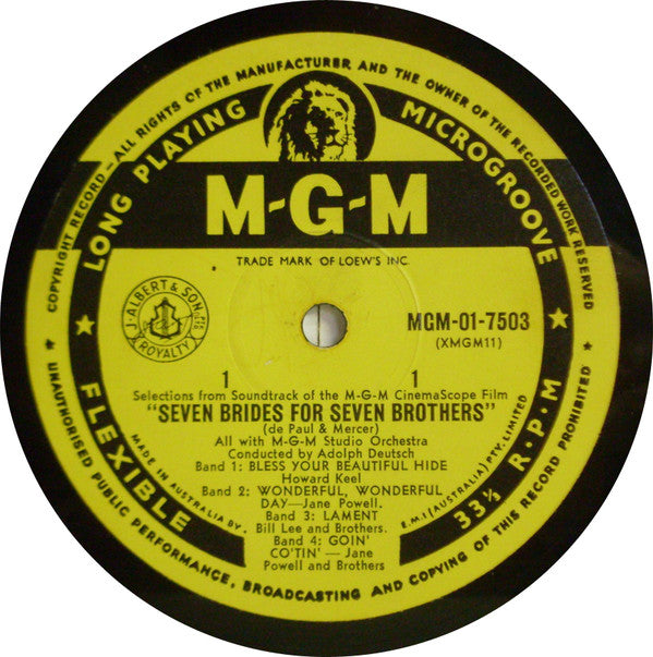 Various : Seven Brides For Seven Brothers (10", Album, Mono)