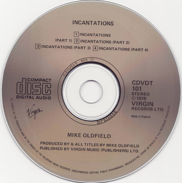 Mike Oldfield : Incantations (CD, Album, RE)