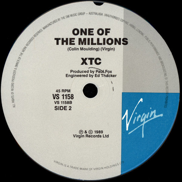 XTC : Mayor Of Simpleton (7", Single)
