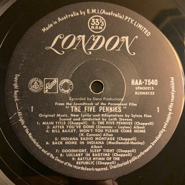 Danny Kaye (2) & Louis Armstrong : The Five Pennies (LP, Album, Mono)