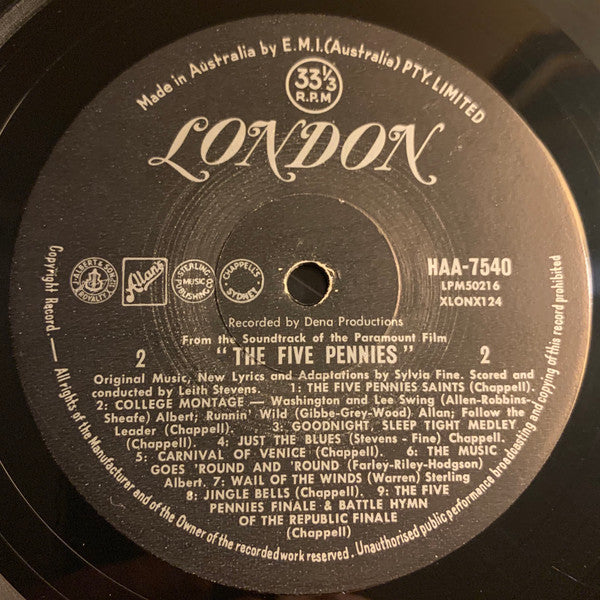 Danny Kaye (2) & Louis Armstrong : The Five Pennies (LP, Album, Mono)