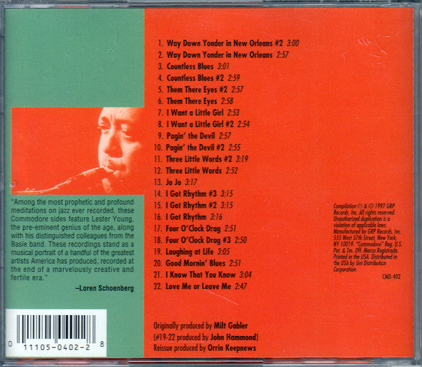 Lester Young : The "Kansas City" Sessions (CD, Comp)