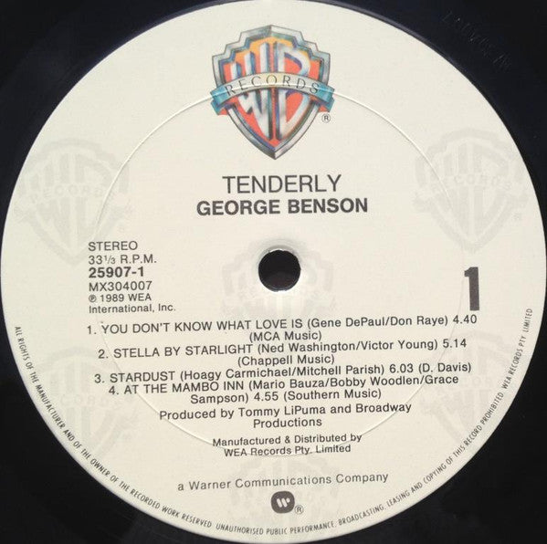 George Benson : Tenderly (LP, Album)