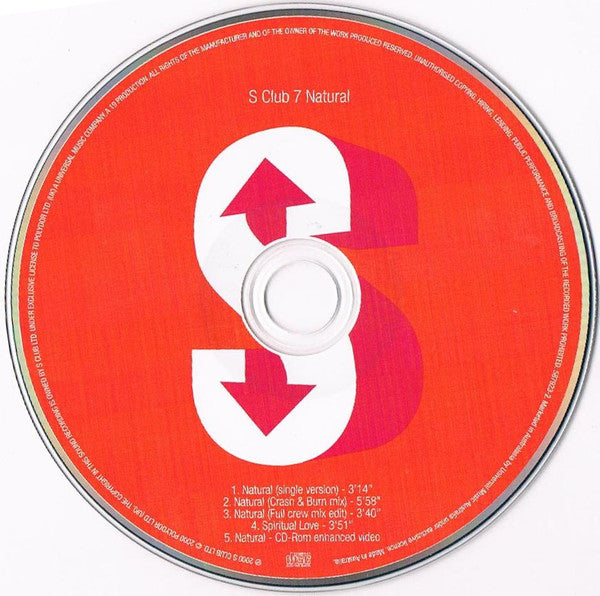 S Club 7 : Natural (CD, Single, Enh, Car)