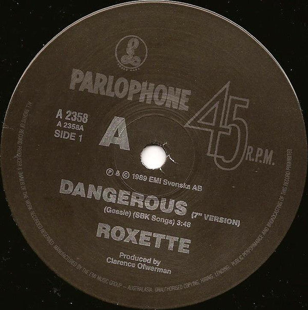 Roxette : Dangerous (7", Single)