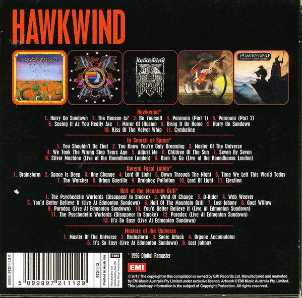 Hawkwind : 5 Album Set (CD, Album, RE, RM + CD, Album, RE, RM + CD, Album,)