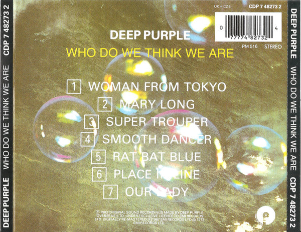 Deep Purple : Who Do We Think We Are (CD, Album, RE)
