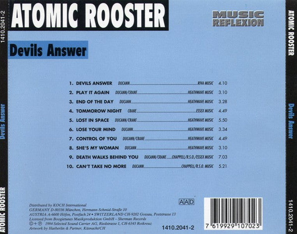 Atomic Rooster : Devils Answer (CD, Comp)