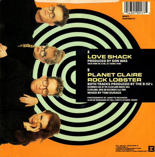 The B-52's : Love Shack (7", EP, M/Print, S/Edition)