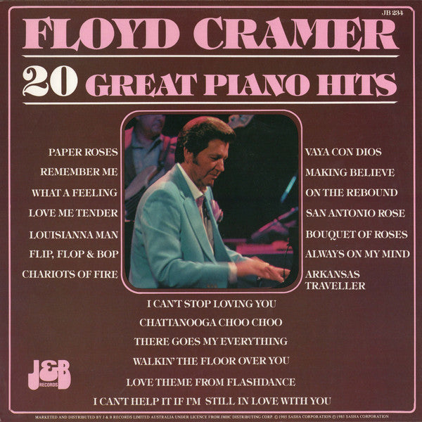 Floyd Cramer : 20 Great Piano Hits (LP, Comp)