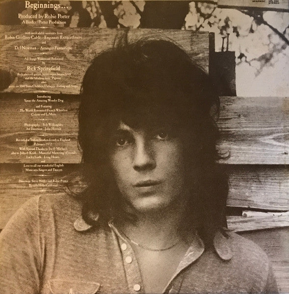 Rick Springfield : Beginnings (LP, Album, Gat)