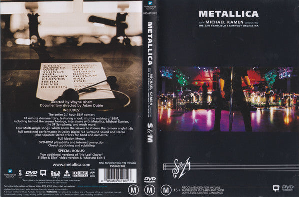 Metallica With Michael Kamen Conducting The San Francisco Symphony Orchestra* : S&M (2xDVD-V, Copy Prot., Multichannel, PAL)