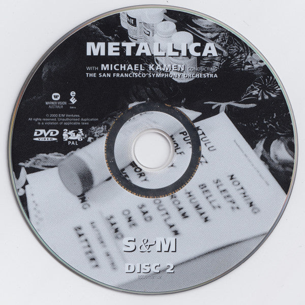 Metallica With Michael Kamen Conducting The San Francisco Symphony Orchestra* : S&M (2xDVD-V, Copy Prot., Multichannel, PAL)