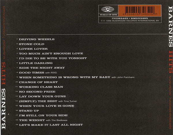 Barnes* : Hits Anthology (CD, Comp, RM)