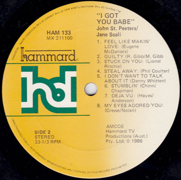 John St. Peeters & Jane Scali : I Got You Babe (LP, Album)