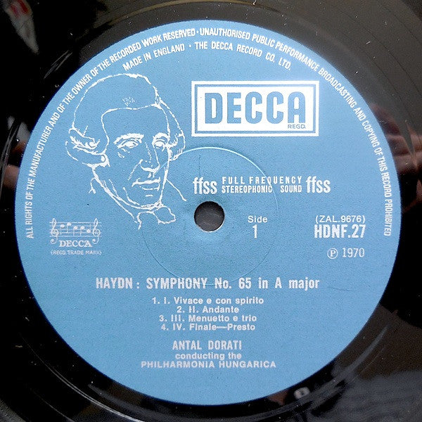 Joseph Haydn - Philharmonia Hungarica, Antal Dorati : Symphonies 65-72 (4xLP + Box)