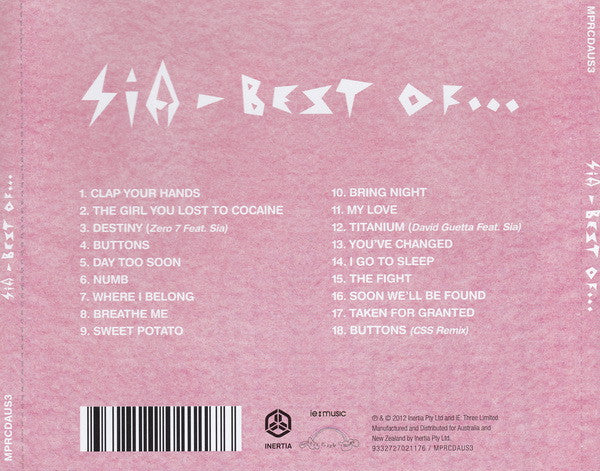 Sia : Best Of... (CD, Comp)
