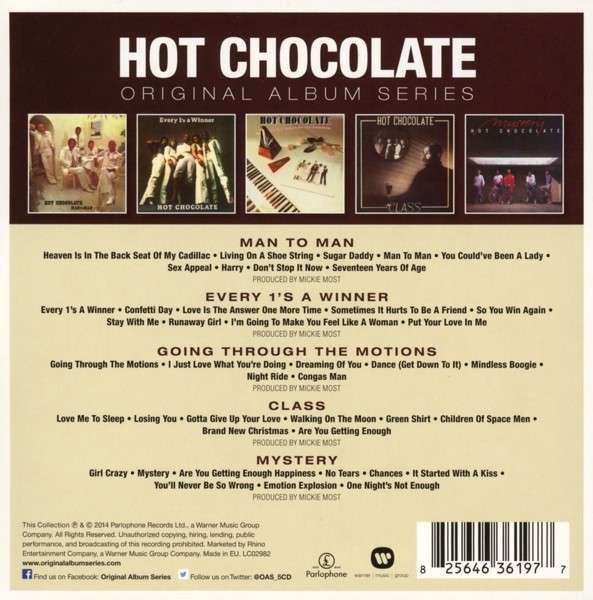 Hot Chocolate : Original Album Series (CD, Album, RE, RM + CD, Album, RE, RM + CD, Album,)