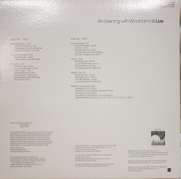 Various : An Evening With Windham Hill Live (LP, Album)