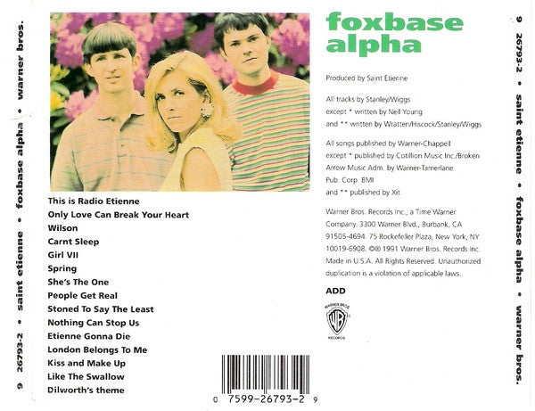Saint Etienne : Foxbase Alpha (CD, Album, SRC)