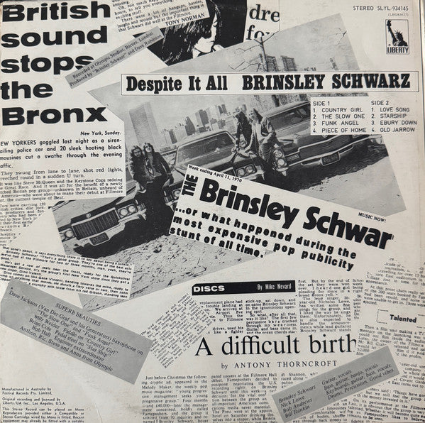 Brinsley Schwarz : Despite It All (LP, Album)