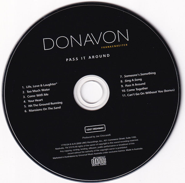 Donavon Frankenreiter : Pass It Around (CD, Album, S/Edition, Dig)