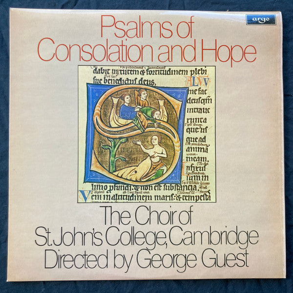 The Choir Of St. John's College, Cambridge*, George Guest (2) : Psalms Of Consolation And Hope (LP)