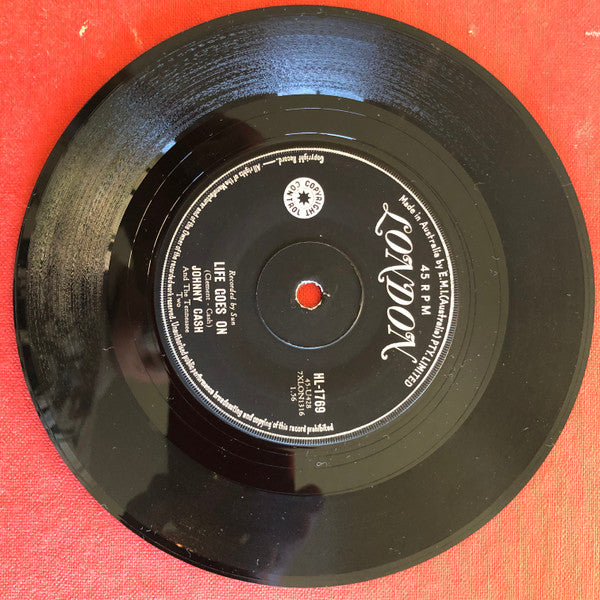 Johnny Cash : Oh Lonesome Me (7", Single)