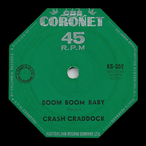 Billy 'Crash' Craddock : Boom Boom Baby (7", Single)