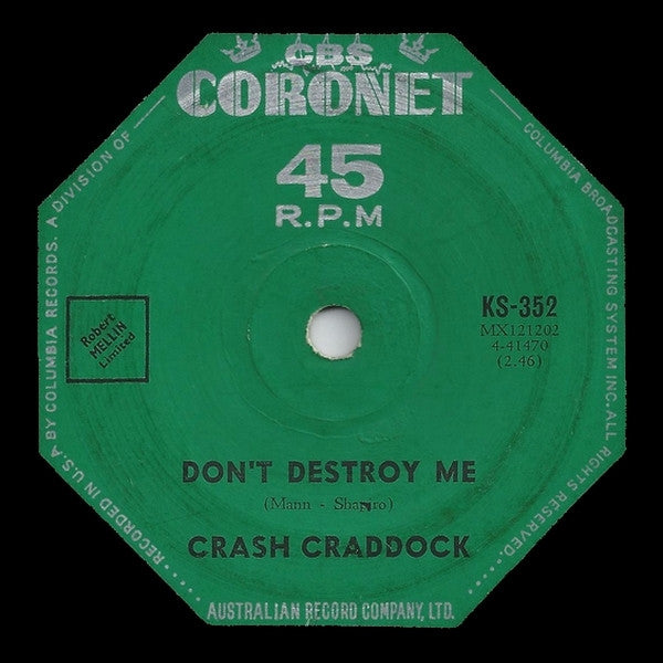 Billy 'Crash' Craddock : Boom Boom Baby (7", Single)