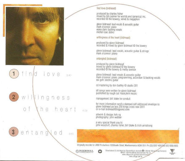 Glenn Bidmead : Find Love (CD, Single)