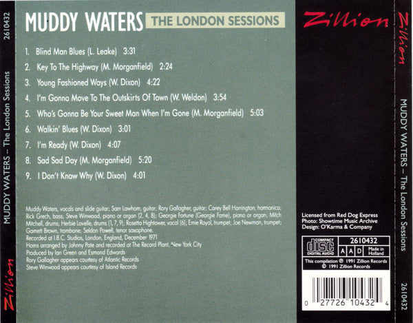 Muddy Waters : The London Sessions (CD, Album, RE)