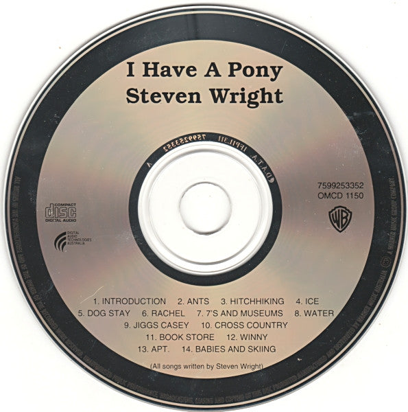 Steven Wright (2) : I Have A Pony (CD, Album, RE)