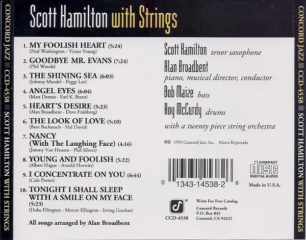 Scott Hamilton : With Strings (CD, Album)