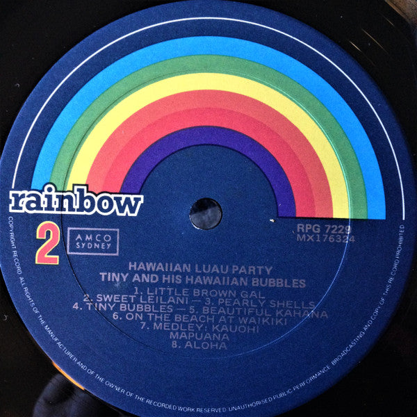 Tiny And His Hawaiian Bubbles : Hawaiian Luau Party (LP, Album)