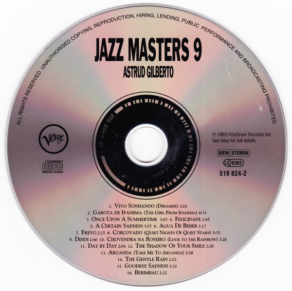 Astrud Gilberto : Verve Jazz Masters 9 (CD, Comp)