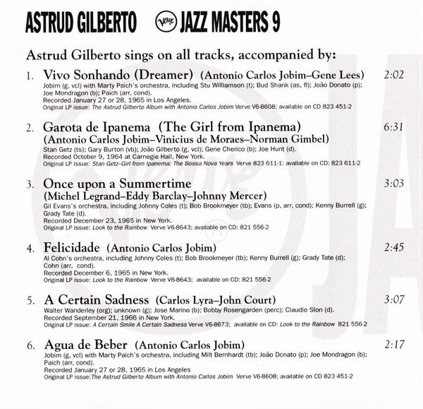 Astrud Gilberto : Verve Jazz Masters 9 (CD, Comp)