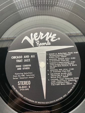 Eddie Condon, Bud Freeman, Bob Haggart, Gene Krupa, Jimmy McPartland, Pee Wee Russell, Joe Sullivan, Jack Teagarden : Chicago And All That Jazz! (LP, Album)