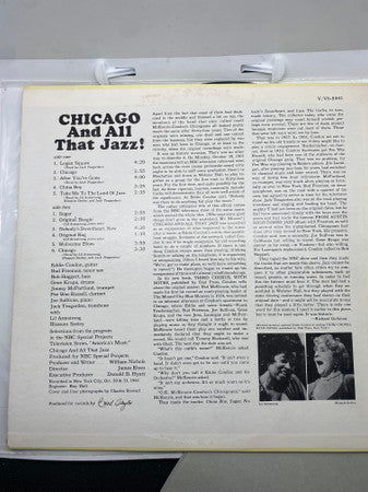 Eddie Condon, Bud Freeman, Bob Haggart, Gene Krupa, Jimmy McPartland, Pee Wee Russell, Joe Sullivan, Jack Teagarden : Chicago And All That Jazz! (LP, Album)