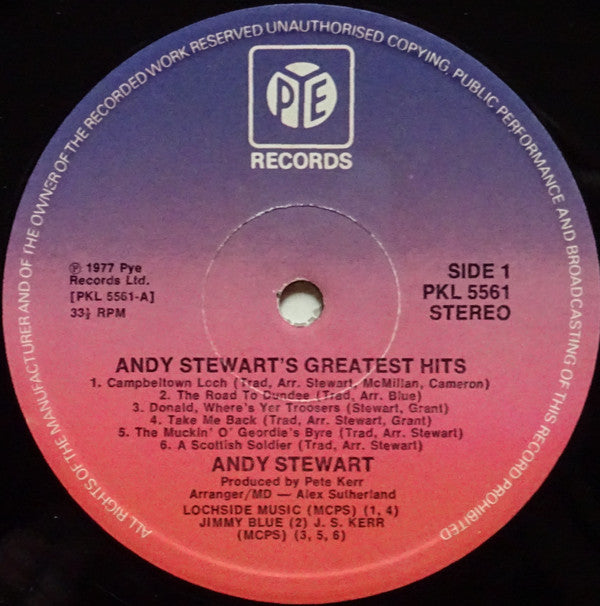 Andy Stewart : Andy Stewart's Greatest Hits (LP, Album)