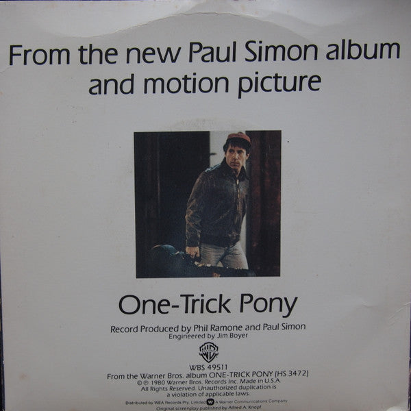 Paul Simon : Late In The Evening (7", Single)