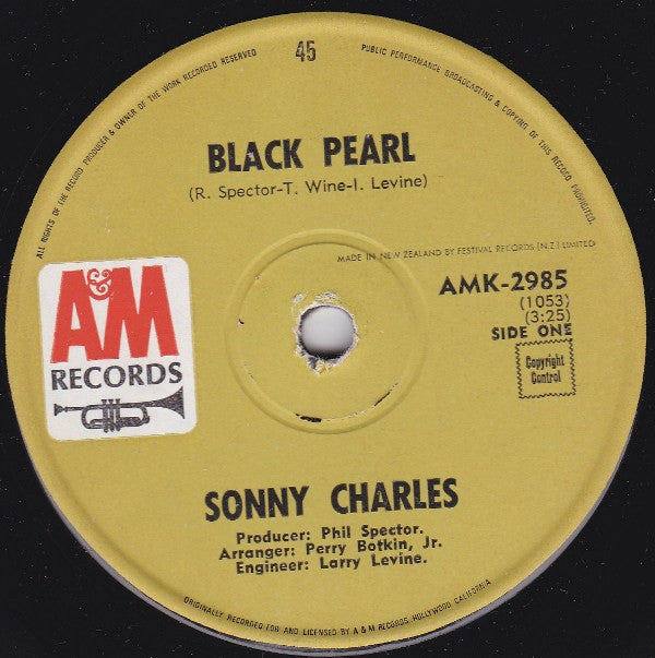 Sonny Charles : Black Pearl  (7", Single)