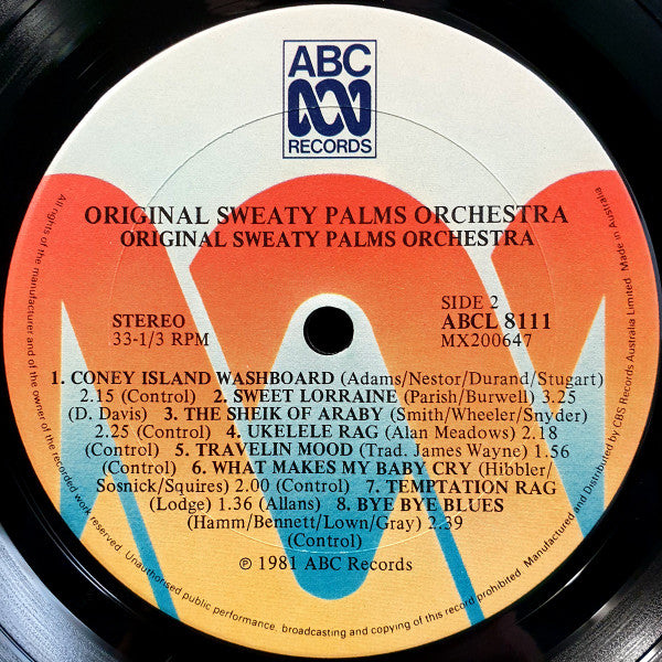 The Original Sweaty Palms Orchestra : The Original Sweaty Palms Orchestra (LP, Album)