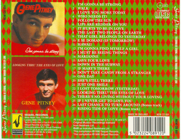 Gene Pitney : I'm Gonna Be Strong / Looking Thru The Eyes Of Love (CD, Comp)