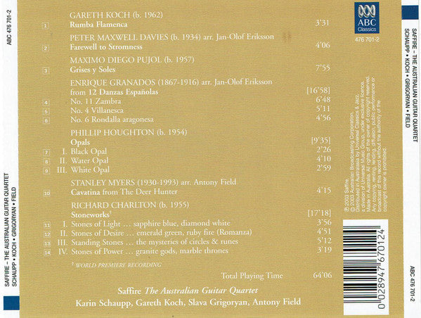 Saffire : Saffire The Australian Guitar Quartet (CD, Album)