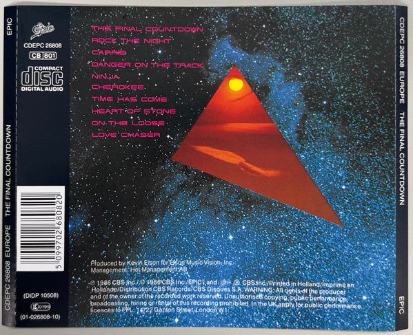 Europe (2) : The Final Countdown	 (CD, Album, RE)