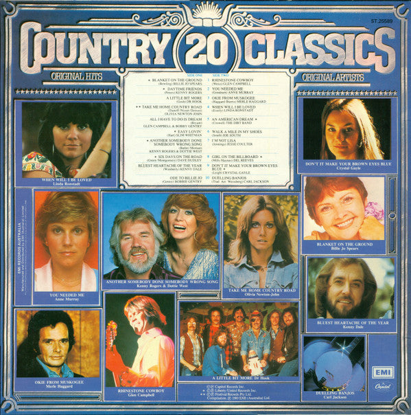 Various : 20 Country Classics (LP, Comp)