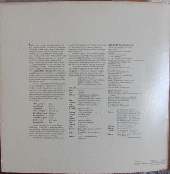 Joni Mitchell : Mingus (LP, Album, PRC)
